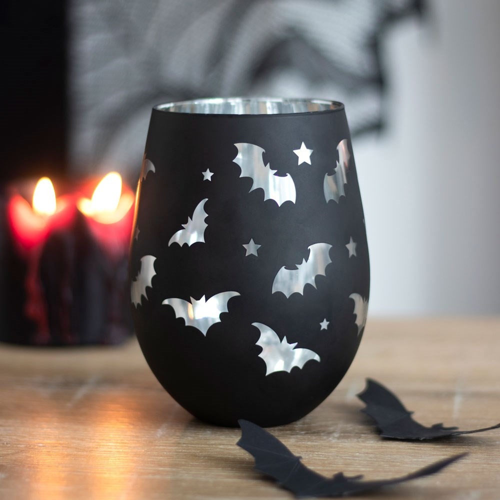 Something Different - Bat Stemless Wijnglas - Zwart/Zilverkleurig
